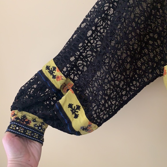 Unique Free People Yellow Blouse - Picture 3 of 4